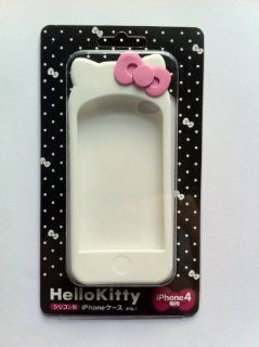 Hello Kitty iPhone 4 Case   White with Pink Bow: Cell Phones & Accessories