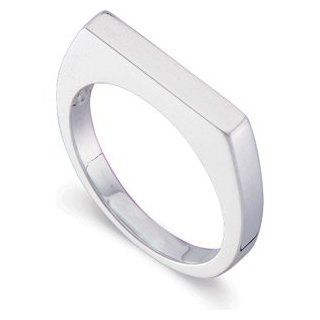 Metal Fashion Stackable Ring 14K White Gold Ring: Jewelry