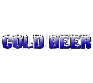 COLD BEER Concession Decal ice drink vendor cart signs: Patio, Lawn & Garden
