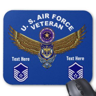 Air Force Blue Veteran  V 1 Important View Notes Mousepad