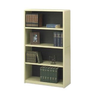 Safco Products Company 4 Shelf Bookcase, 31 3/4"X13 1/2"X54", Sand  