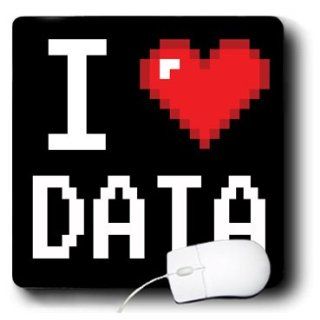 mp_118876_1 Dooni Designs Geek Designs   Geeky Old School Pixelated Pixels 8 Bit I Heart I Love Data   Mouse Pads 