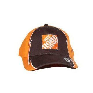 The Home Depot Joe Gibbs Racing #20 Tony Stewart Nascar Flex Fit Hat   Black Orange Sig Home Depot Logo: Sports & Outdoors