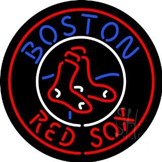 Boston Red Sox MLB Outdoor Neon Sign 26" Tall x 26" Wide x 3.5" Deep : Business And Store Signs : Office Products