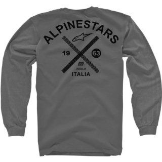 Alpinestars Clean & Clear Long Sleeve T Shirt , Distinct Name Clean & Clear Gray, Primary Color Gray, Size Md, Gender Mens/Unisex 10327106118M Automotive