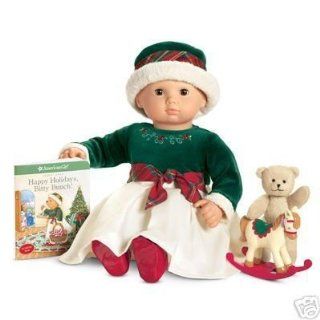American Girl Bitty Baby Evergreen Holiday Set Dress Hat Tights Shoes Toy Horse Toys & Games