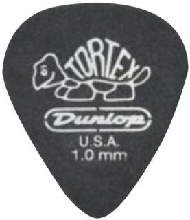 Dunlop 482P10 1.0mm Pitch Black Jazz Guitar Picks, 12 Pack: Musical Instruments