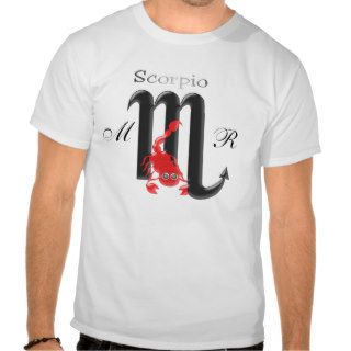 Monogrammed Zodiac Star Sign Scorpio Tshirt