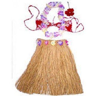 Natural Grass Skirt Set   Junior: Clothing