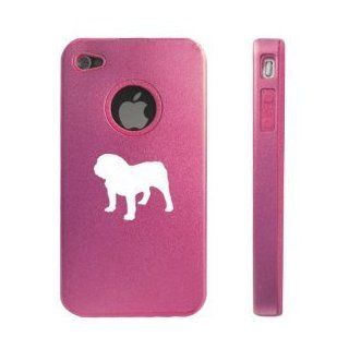 Apple iPhone 4 4S 4G Pink D8343 Aluminum & Silicone Case Cover Bulldog: Cell Phones & Accessories