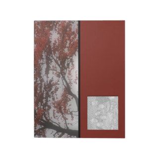 Personalized Autumn Scene Red Tree Photo Memo Note Pads