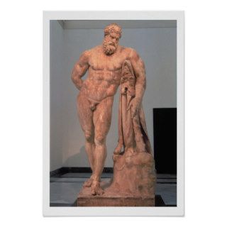 The Farnese Hercules, Roman copy after a Greek ori Poster