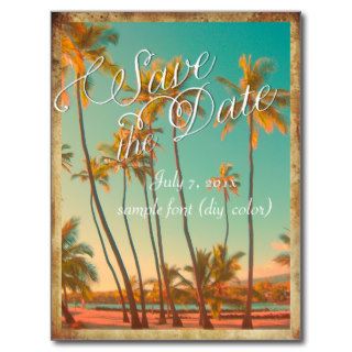 PixDezines/save the date/vintage hawaii Postcards