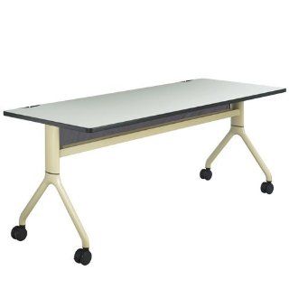 RumbaTM Training Table Base Finish: Tan, Top Finish: Gray: Office Products