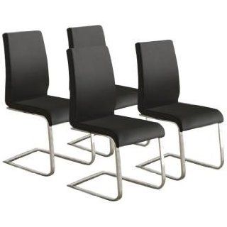HomeBelle Set of 4 Modern Black Side Chairs: Home Improvement