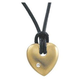 14K Yellow Gold Diamond Heart Pendant GoldenMine Jewelry