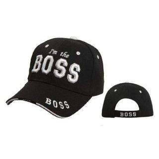 NEW I'm the BOSS Velcro Adjustable Hat BaseBall Cap   Black: Everything Else