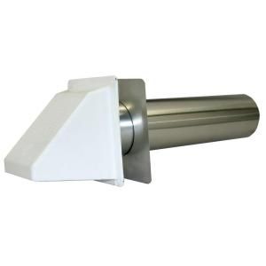 Speedi Products 3 in. White Plastic Wide Mouth Exhaust Hood with Back Draft Flapper & 11 in. Tailpipe EX HWW 03