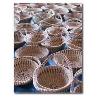 Charleston SC Sweetgrass Baskets Postcard