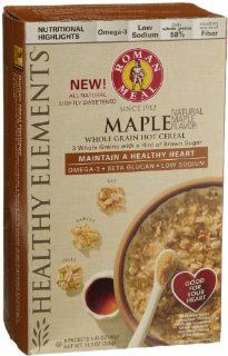 Roman Meal Whole Grain Hot Cereal, Maple, 8 Count Packages (Pack of 6) : Oatmeal Breakfast Cereals : Grocery & Gourmet Food