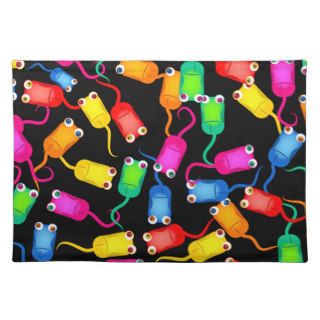 Cute Cartoon Computer Mouse Wallpaper Placemats