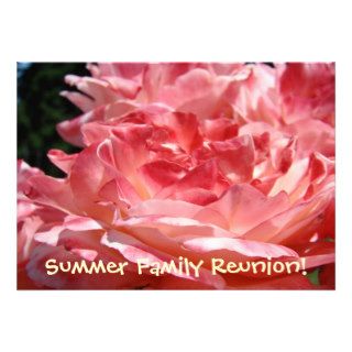 Summer Family Reunion Invitation Cards Roses