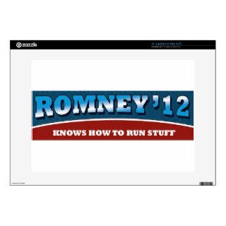 Romney  Knows How To Run Stuff 15" Laptop Decals