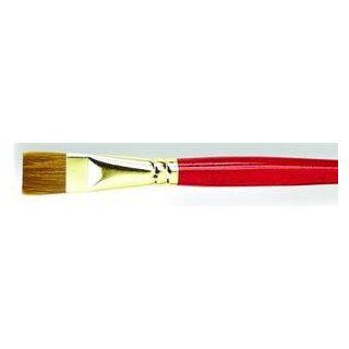 Winsor & Newton Sceptre Gold II Long Handled Brushes 8 flat 505 : Artists Round Paintbrushes : Office Products