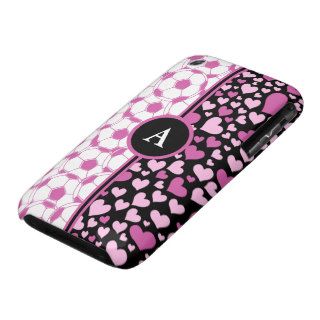 hearts and soccer iPhone 3 Case Mate cases