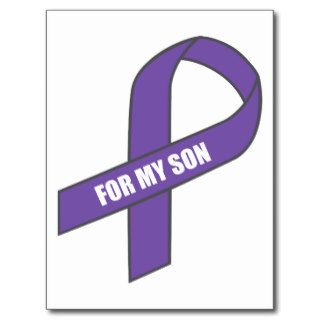 For My Son (Purple Ribbon) Post Cards