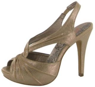 Jellypop Vibrant Womens Dressy Peep Toe Shoes Rose Gold Metallic 10: Shoes