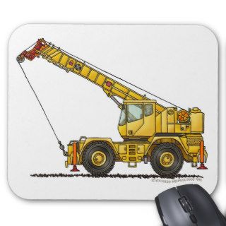 Crane All Terrain Hydraulic Construction Mouse Pad