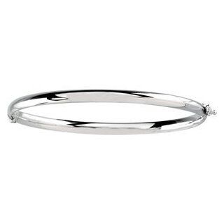 IceCarats Designer Jewelry 14K White Gold Bangle Bracelet: IceCarats: Jewelry
