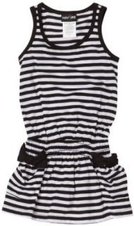 Paperdoll Girls 2 6x Sleeveless Stripe Dress With Pockets,Black/White,4 Clothing