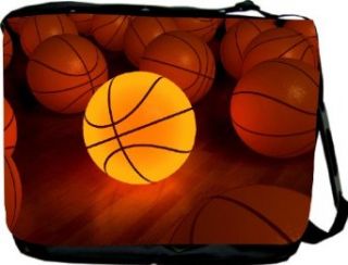 Rikki KnightTM Basketball glow ball Messenger Bag   Shoulder Bag   School Bag for School or Work: Clothing