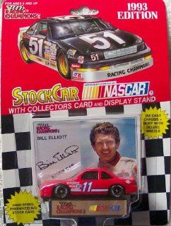 1993 Racing Champions Nascar Bill Elliott #11 Amoco Rare Die Cast with Collectors Card & Display Stand Toys & Games