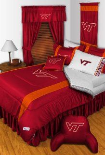Virginia Tech Hokies 4 Pc TWIN Comforter Set (Comforter, 1 Flat Sheet, 1 Fitted Sheet, 1 Pillow Case) PERFECT FIT FOR A FAN'S BEDROOM OR DORM!: Everything Else