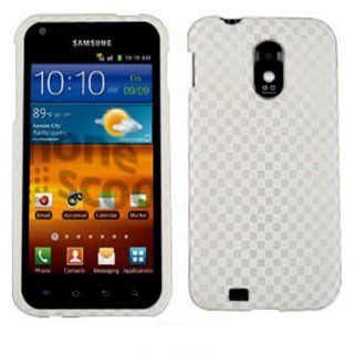 ACCESSORY HARD TEXTURED CASE COVER FOR SAMSUNG EPIC 4G TOUCH D710 3D GRAY WHITE CHECKERBOARD: Cell Phones & Accessories