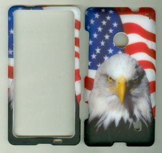 NOKIA LUMIA 521 520 T MOBILE AT&T METRO PCS PHONE CASE COVER FACEPLATE PROTECTOR HARD RUBBERIZED SNAP ON NEW CAMO HUNTER USA WHITE BIRD: Cell Phones & Accessories
