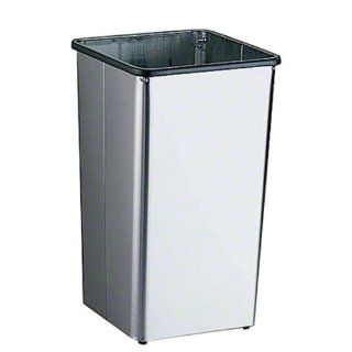 Bobrick 2260 Stainless Steel Floor Standing Waste Receptacle with Open Top, Satin Finish, 13 Gallon Capacity, 12 1/2" Width x 22" Height: Industrial & Scientific