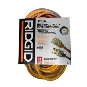RIDGID 100 ft. 14/3 Heavy Duty Extension Cord AW62624