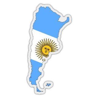 Argentina Map and Flag Badge Sticker/Decal: Everything Else