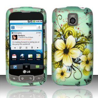 LG Optimus T P509 / LG Phoenix P505 / LG Thrive P506 Case (T Mobile / AT&T) Wonderful Flower Design Hard Cover Protector with Free Car Charger + Gift Box By Tech Accessories Cell Phones & Accessories