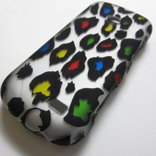 Rubberized Hard Phone Case Cover Skins Snap on Faceplate Protector for Samsung Sgh t528g Straight Talk Net10 Tracfone  / Leopard Cheetah Print Colorful(wholesale Price): Cell Phones & Accessories