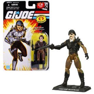 Hasbro Year 2008 G.I. JOE "25th Anniversary" Comic Series 4 Inch Tall Action Figure   Mercenary MAJOR BLUDD with Missile Launcher, Missile Holder Backpack with 3 Missiles and Display Base: Toys & Games