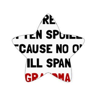 Spank Grandma Star Stickers