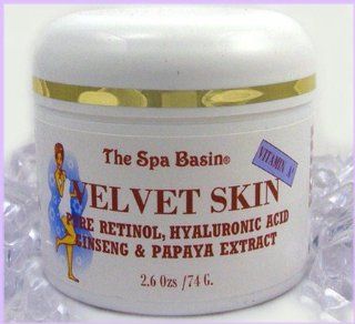 Velvet Skin/Retinol A"/Vitamin E'/Hyaluronic Acid/ Anti Aging Night Cream/ 2.6 oz./74 g/Rich in Vitamin A' and other active ingredients/Triple the active Retinol as those cheaper brands.: Health & Personal Care