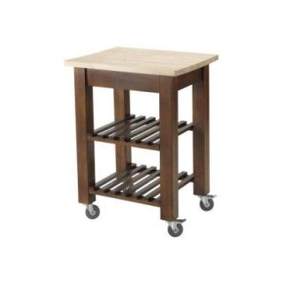 Home Decorators Collection Thomas Chestnut 24 in. W Kitchen Cart with Shelves 1048410970