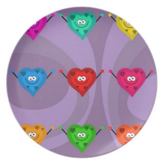 Funky Hearts Party Plates