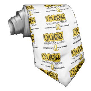 Childhood Cancer Awareness CURE Custom Ties